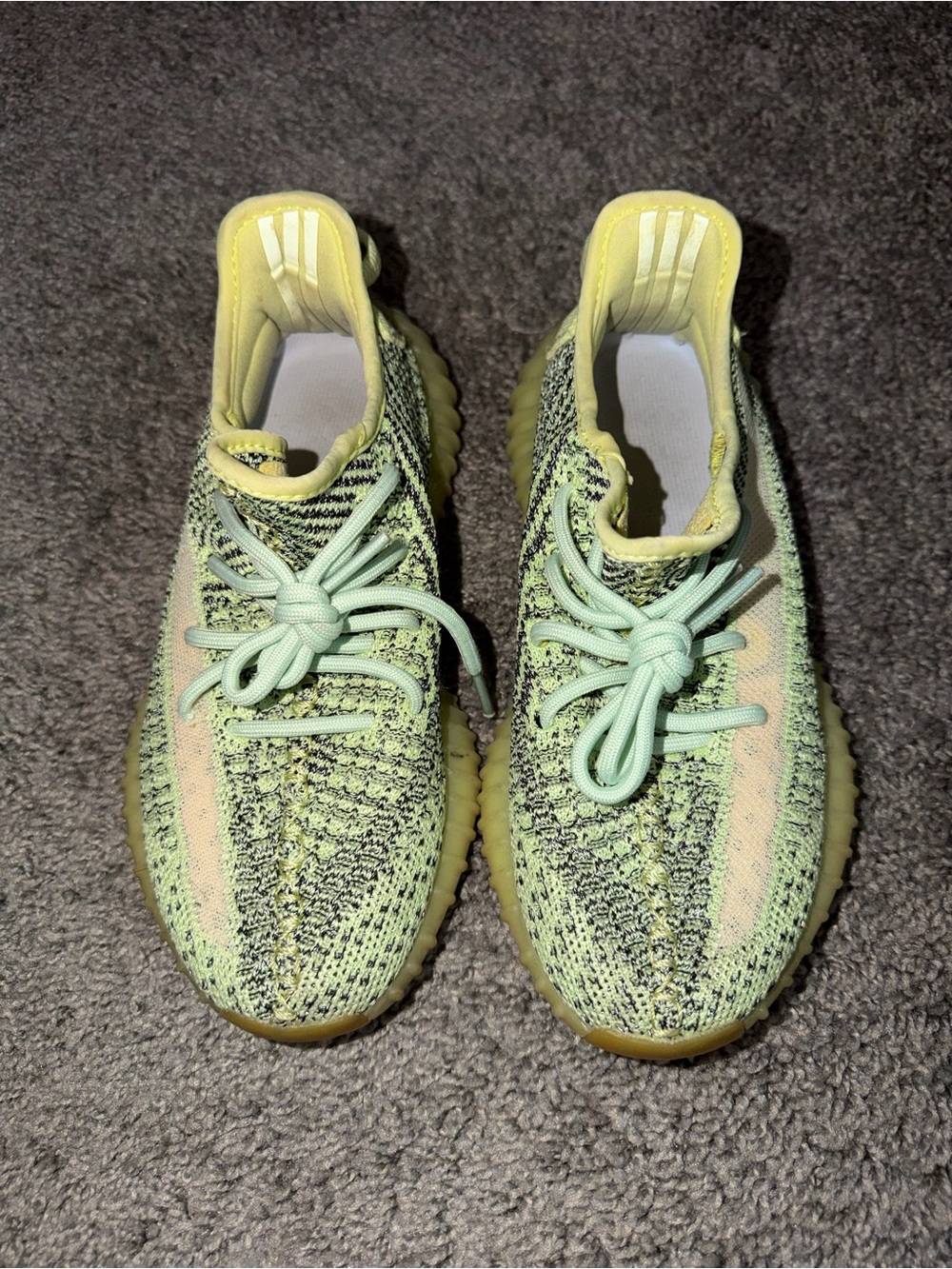 Yeezy Boost 350 V2 in Pale Yellow and Mint